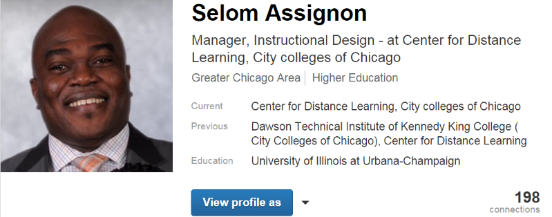 Selom Linkedin profile graphic